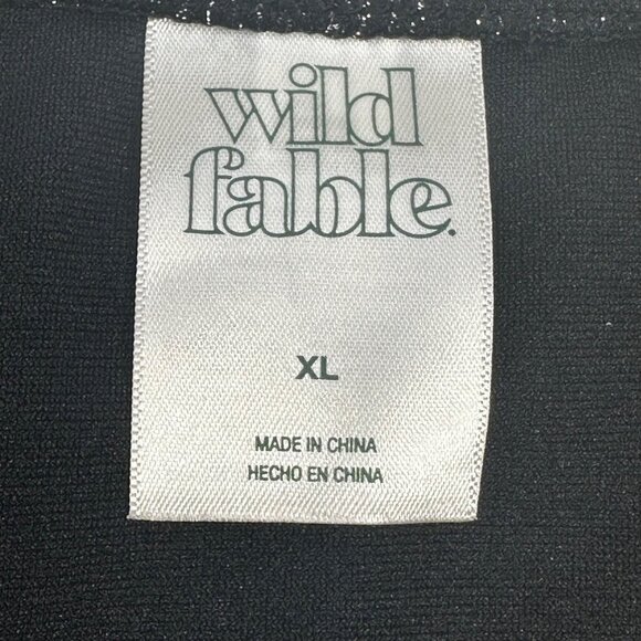 Wild Fable Women's Size XL 16 Swim Bikini Bottom Black Silver Metallic New - Picture 6 of 10